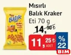 ETİ MISIRLI BALIK KRAKER 70 G
